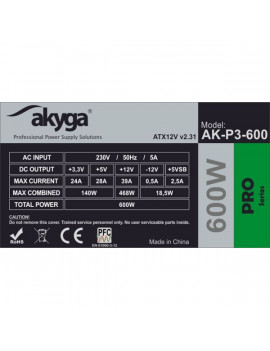 Akyga Ak-P3-600 600W ATX tápegység