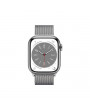 Apple Watch S8 Cellular (41mm) ezüst rozsdamentes acél tok, ezüst milánói szíjas okosóra