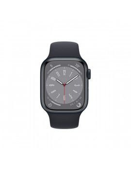 Apple Watch S8 Cellular (41mm) fekete alumínium tok, fekete sportszíjas okosóra