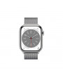Apple Watch S8 Cellular (45mm) ezüst rozsdamentes acél tok, ezüst milánói szíjas okosóra