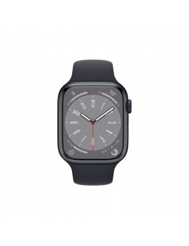 Apple Watch S8 Cellular (45mm) fekete alumínium tok, fekete sportszíjas okosóra