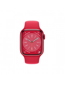 Apple Watch S8 GPS-es (41mm) (PRODUCT)RED alumínium tok, (PRODUCT)RED sportszíjas okosóra