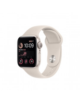 Apple Watch SE2 GPS-es (40mm) fehér alumínium tok, fehér sportszíjas okosóra