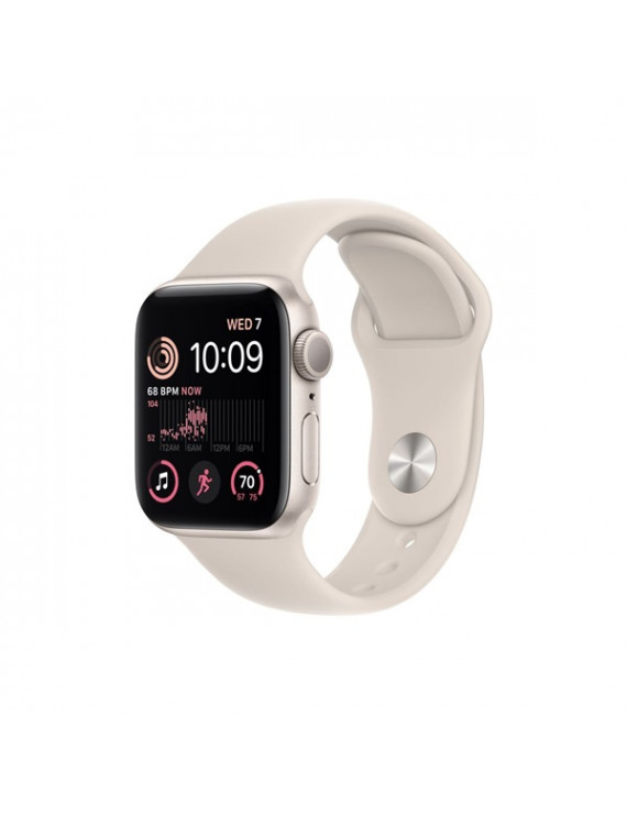 Apple Watch SE2 GPS-es (40mm) fehér alumínium tok, fehér sportszíjas okosóra