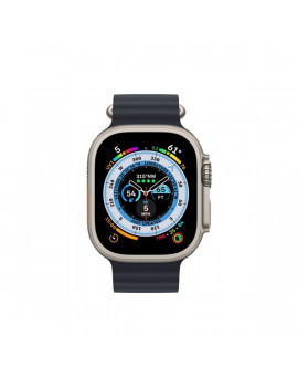 Apple Watch Ultra Cellular (49mm) ezüst titánium tok, fekete óceán szíjas okosóra