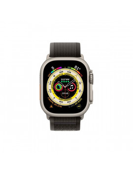 Apple Watch Ultra Cellular (49mm) ezüst titánium tok, fekete/szürke terep pánt (S/M) okosóra