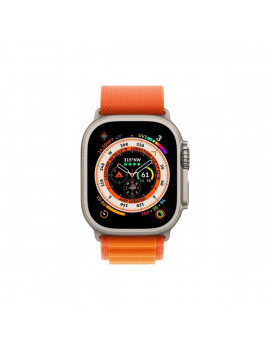 Apple Watch Ultra Cellular (49mm) ezüst titánium tok, narancs alpesi pánt (M) okosóra