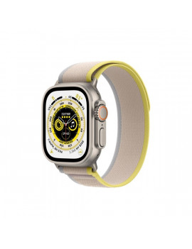 Apple Watch Ultra Cellular (49mm) ezüst titánium tok, sárga/bézs terep pánt (S/M) okosóra