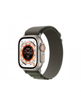 Apple Watch Ultra Cellular (49mm) ezüst titánium tok, zöld alpesi pánt (L) okosóra
