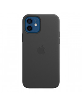 Apple MagSafe Black iPhone 12/12 Pro fekete bőr hátlap