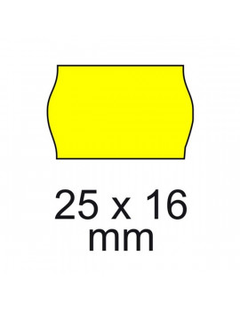 25x16mm 5db/csomag sárga árazógépszalag