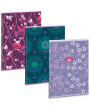 Ars Una Purple Bloom mix 5251 A4 extra kapcsos ponthálós füzet