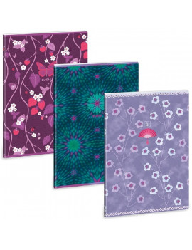 Ars Una Purple Bloom mix 5251 A4 extra kapcsos ponthálós füzet