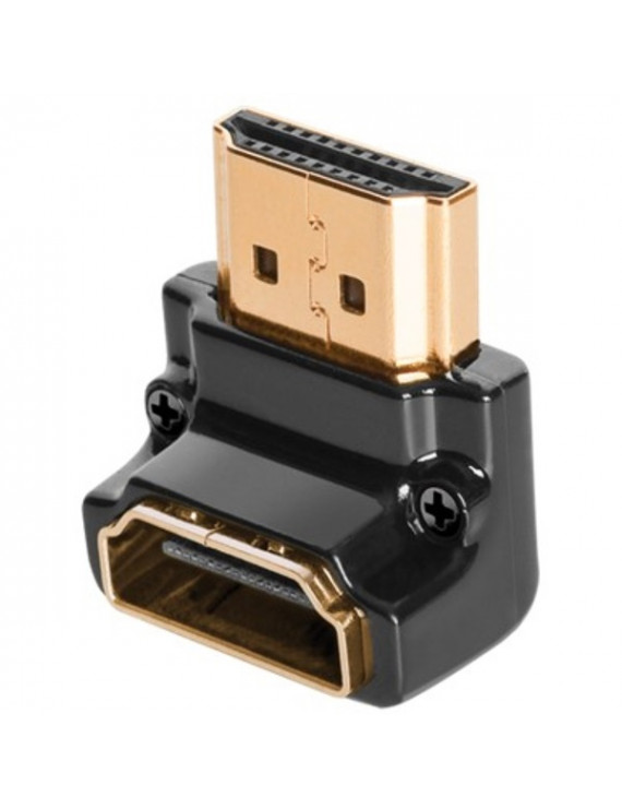 AudioQuest HDM90N HDMI Type A aljzat - Type A aljzat aranyozott csatlakozós 90 fokos adapter