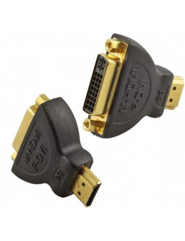 AudioQuest HDM/DVIM2F HDMI Type A dugó - DVI aljzat aranyozott csatlakozós adapter
