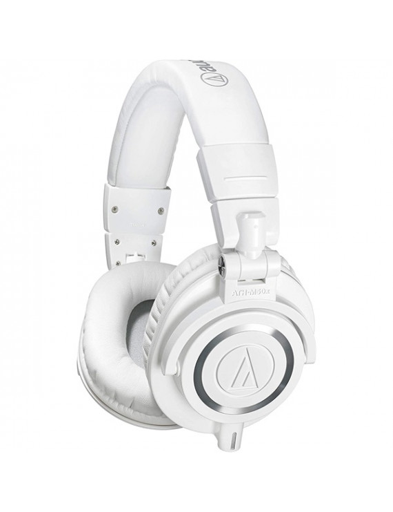 Audio-Technica ATH-M50XWH professzionális stúdió minőségű fehér monitor fejhallgató