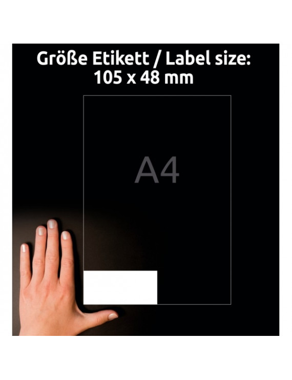 Avery 3424-10 105x48mm 120db-os fehér univerzális etikett