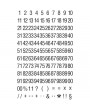 Avery 3721 21pt számok fehér fólián fekete matrica