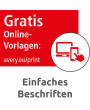 Avery L6039-20 45,7x21,2mm visszaszedhető 960db-os kék etikett