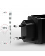 Axagon ACU-PQ22 QC3.0 + USB-C fekete fali töltő