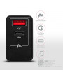 Axagon ACU-PQ22 QC3.0 + USB-C fekete fali töltő