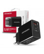Axagon ACU-PQ22 QC3.0 + USB-C fekete fali töltő