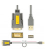 Axagon ADS-1PQ USB 2.0 - soros RS-232 DB9 HQ aktív adapter