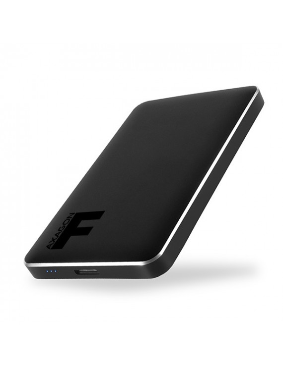 Axagon EE25-F6B USB 3.0 fekete csavar nélküli külső alumínium 2,5