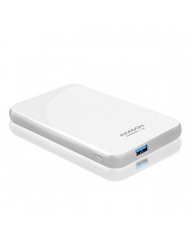 Axagon EE25-S6 USB 3.0 fehér csavar nélküli külső HDD/SSD ház