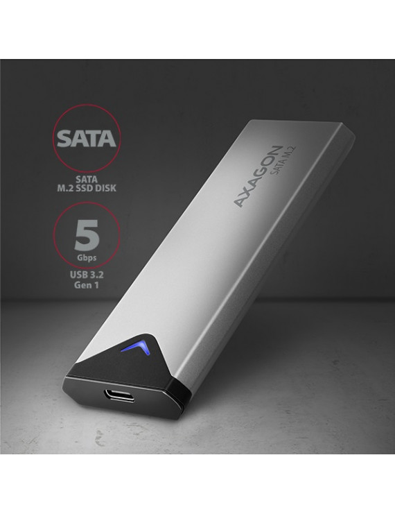 Axagon EEM2-U3C USB-C 3.2 SATA M2 fekete ház