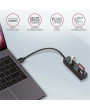 Axagon HMA-CR3A 3 portos USB3.2. Gen 2 fekete HUB kártyaolvasóval