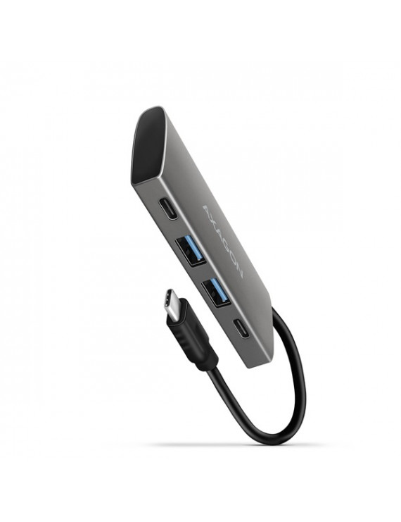 Axagon HMC-4G2 4 portos USB3.2. Gen 2 ezüstfekete HUB