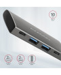 Axagon HMC-4G2 4 portos USB3.2. Gen 2 ezüstfekete HUB