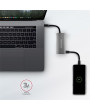 Axagon HMC-4G2 4 portos USB3.2. Gen 2 ezüstfekete HUB