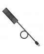 Axagon HUE-S2BP 4 portos USB3.0 gyorstöltő hosszú kábeles HUB tápegységgel