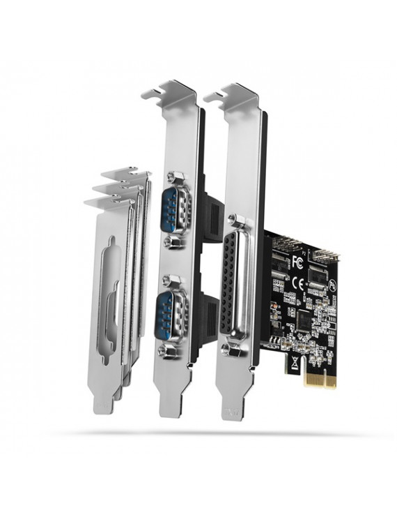 Axagon PCEA-PSN 1 db párhuzamos portos 2 db soros portos 1 sávos PCI-Express kártya
