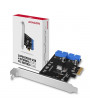 Axagon PCEU-034VL 4 db belső USB3.2 portos 1 sávos PCI-Express kártya