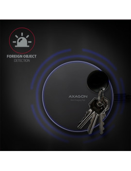 Axagon WDC-P10T vezeték nélküli vékony fekete QI töltő