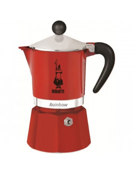 Bialetti Rainbow 6 személyes piros kotyogós kávéfőző