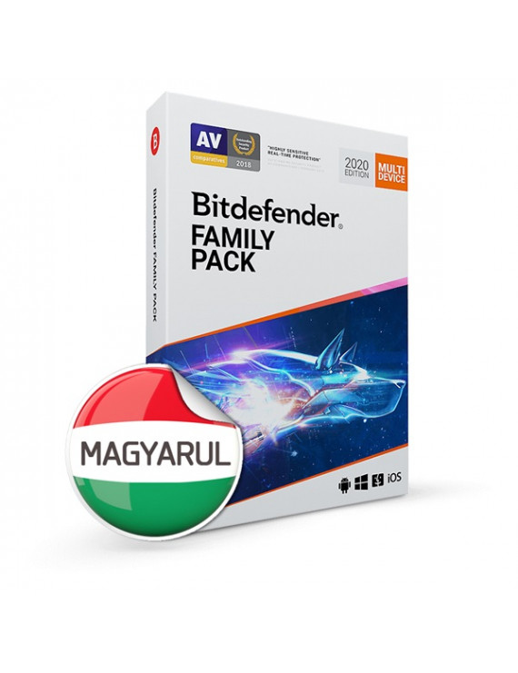 Bitdefender Family Pack HUN 15 Eszköz 1 év dobozos vírusirtó szoftver