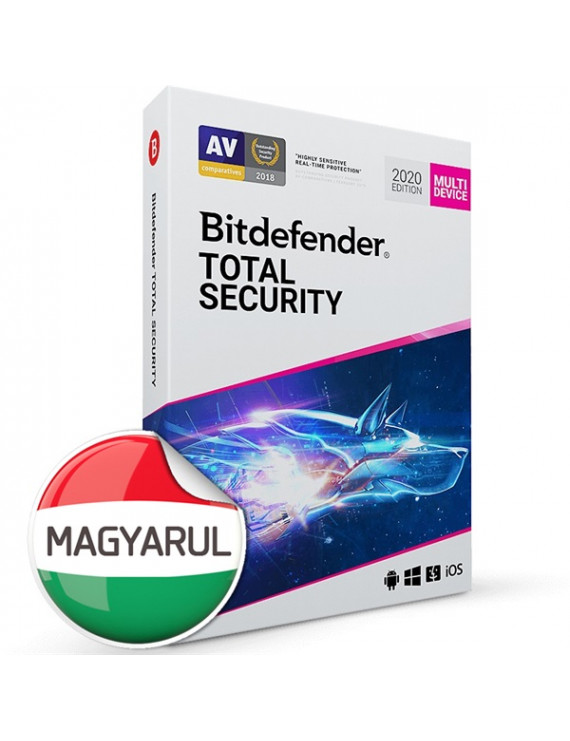 Bitdefender Total Security HUN  5 Eszköz 1 év dobozos vírusirtó szoftver