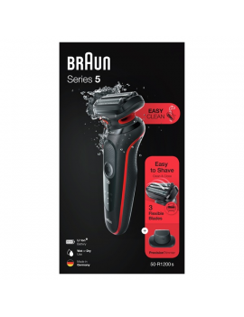 Braun Series 5 50-R1200s szürke-piros akkumulátoros férfi borotva