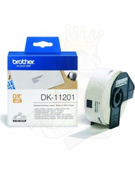 Brother DK11201 29x90mm 400db-os papír fehér/fekete papírszalag