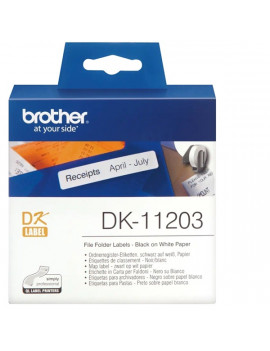 Brother DK-11203 fehér alapon fekete 17x87mm 400db címke/tekercses szalag