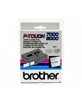 Brother TX-251 24mmx15m fekete-fehér laminált szalag