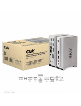 CLUB3D USB Gen2 Type C Triple Display Dock 120W