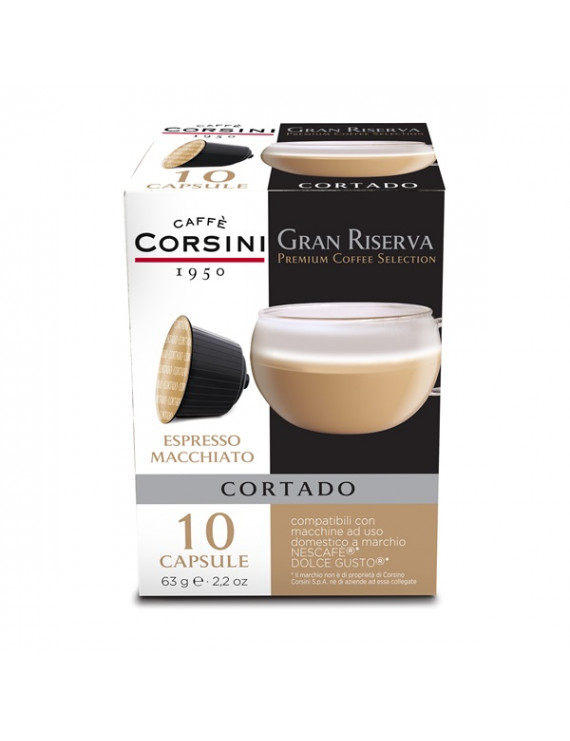 Caffé Corsini Gran Riserva Cortado Dolce Gusto kompatibilis 10 db kávékapszula