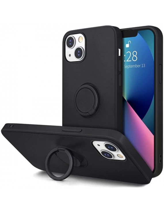 Cellect CEL-RING-A134G-BK Galaxy A13 4G fekete szilikon hátlap gyűrűvel