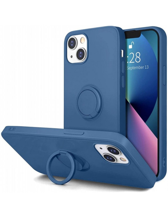 Cellect CEL-RING-A134G-DBL Galaxy A13 4G sötétkék szilikon hátlap gyűrűvel