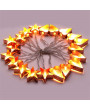 Iris Csillag+szív alakú fém/4m/meleg fehér/20db LED-es/3xAA elemes fénydekoráció